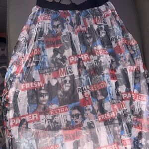 Elegant sheer skirt with a built-in slip